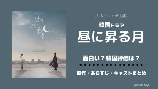 韓国ドラマ　昼に昇る月　面白い　原作　韓国評価　出演者　プロフィール