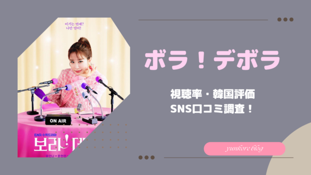 ボラデボラ　面白い　視聴率　韓国　評価　SNS 口コミ